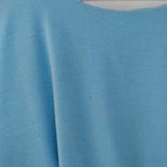 Vintage 60s Dress 36" Bust 28.5" Waist Blue Knit Fashion Wear Toronto - Picture 5 of 16